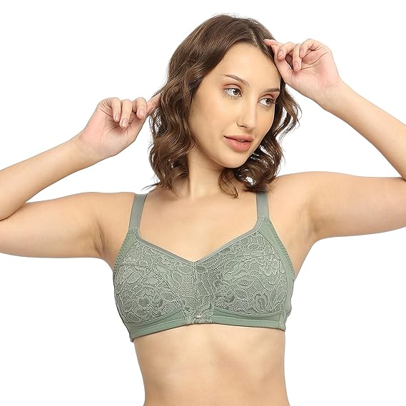 SOIE Women’s Full Coverage Bra – Non-Padded, Non-Wired Everyday Comfort